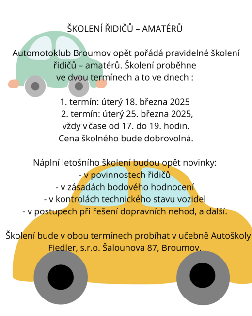 Školení řidičů amatérů