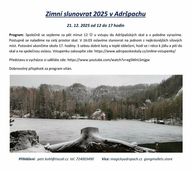 Zimní slunovrat v Adršpachu