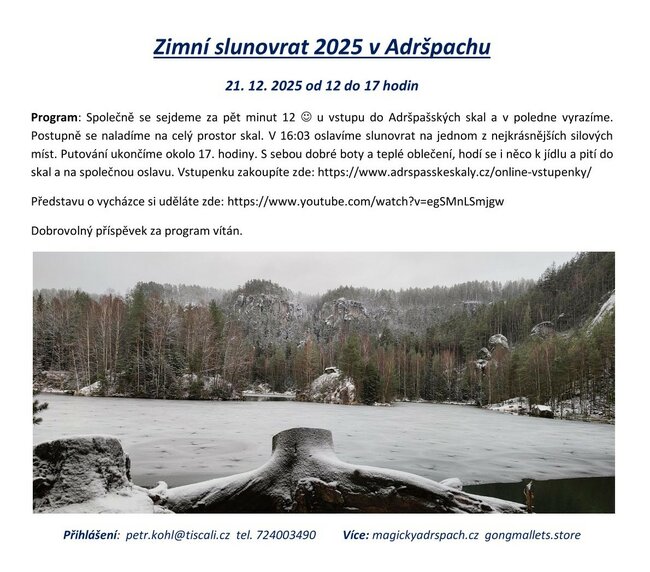 Zimní Slunovrat 2025 v Adršpachu
