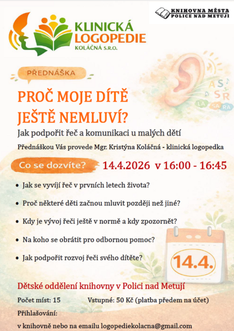 Přednáška: Proč moje dítě ještě nemluví?