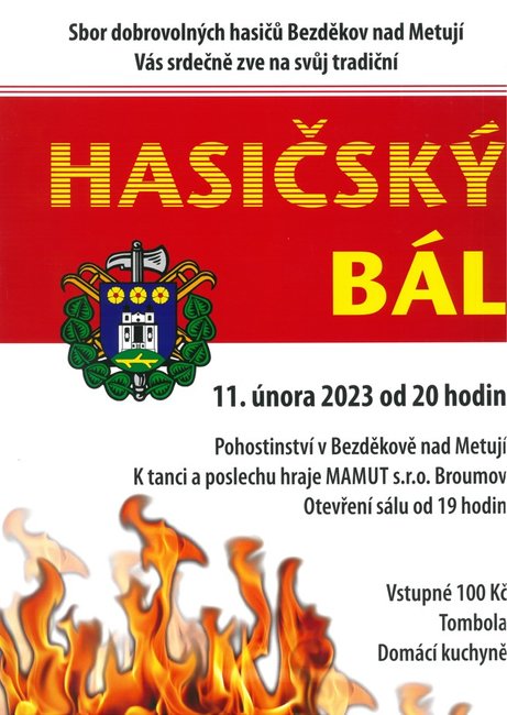 Hasičský bál Bezděkov nad Metují