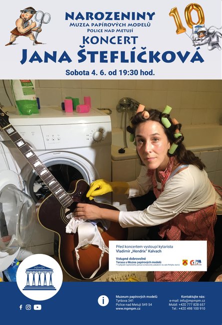 10. narozeniny Muzea papírových modelů: Koncert Jany Šteflíčkové