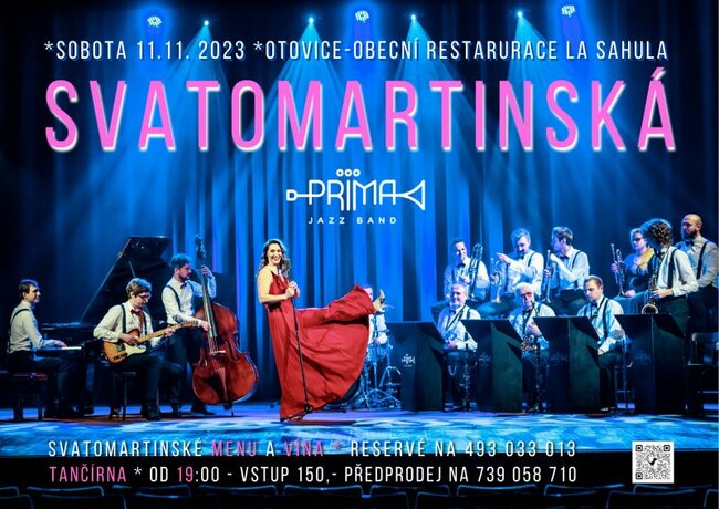 Svatomartinská tančírna s Prima Jazz Bandem