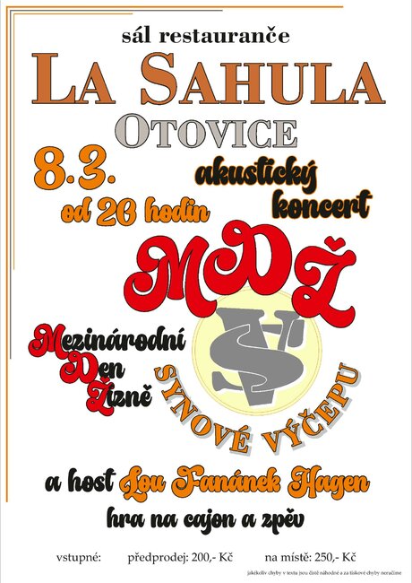 Synové výčepu - koncert k MDŽ