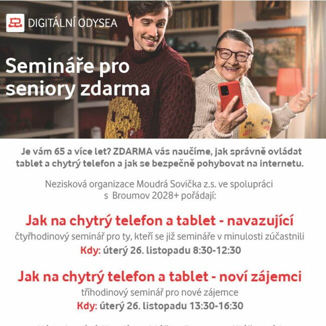 Jak na chytrý telefon - seminář pro seniory