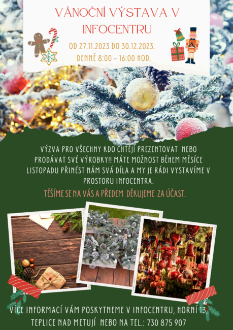 Vánoční výstava v Infocentru Teplice nad Metují