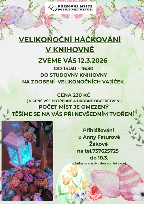 Velikonoční háčkování v knihovně