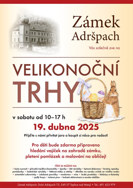 Velikonoční trhy na zámku v Adršpachu