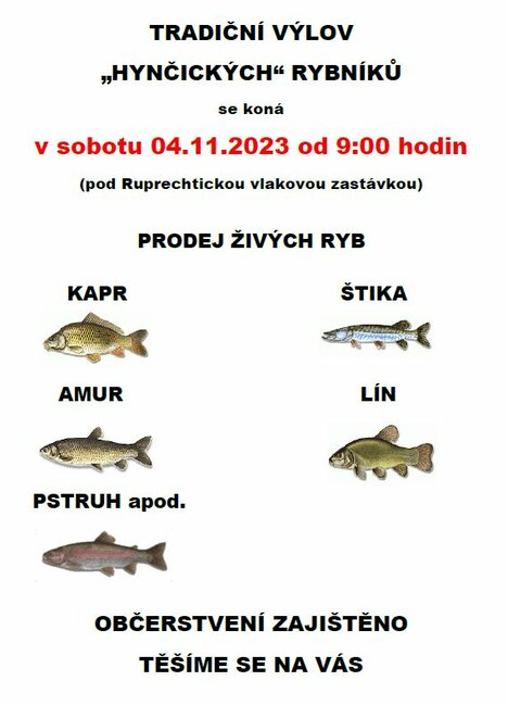 Tradiční výlov hynčických rybníků
