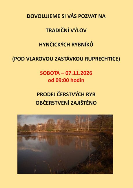 Výlov hynčických rybníků