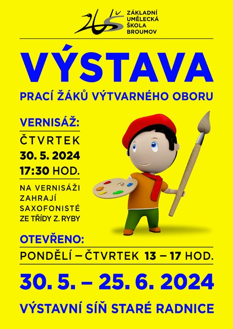 Výstava výtvarných prací žáků ZUŠ Broumov
