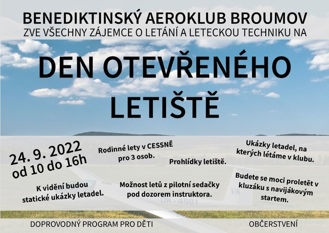 Den otevřených dveří v Aeroklubu Broumov