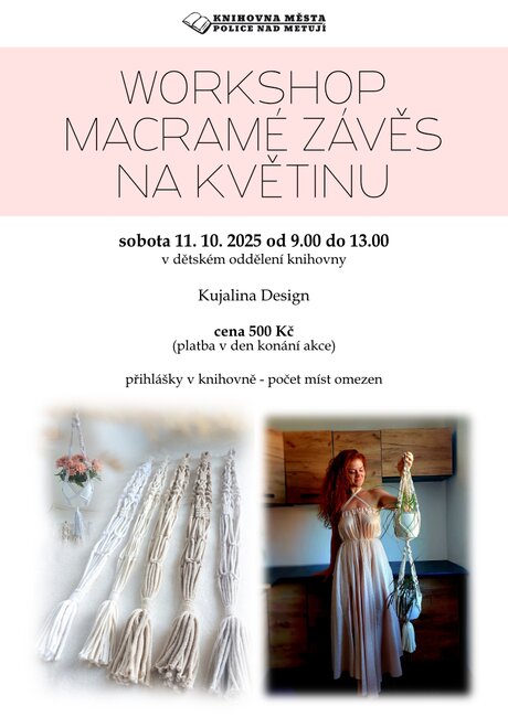 Workshop: macramé závěs na květinu